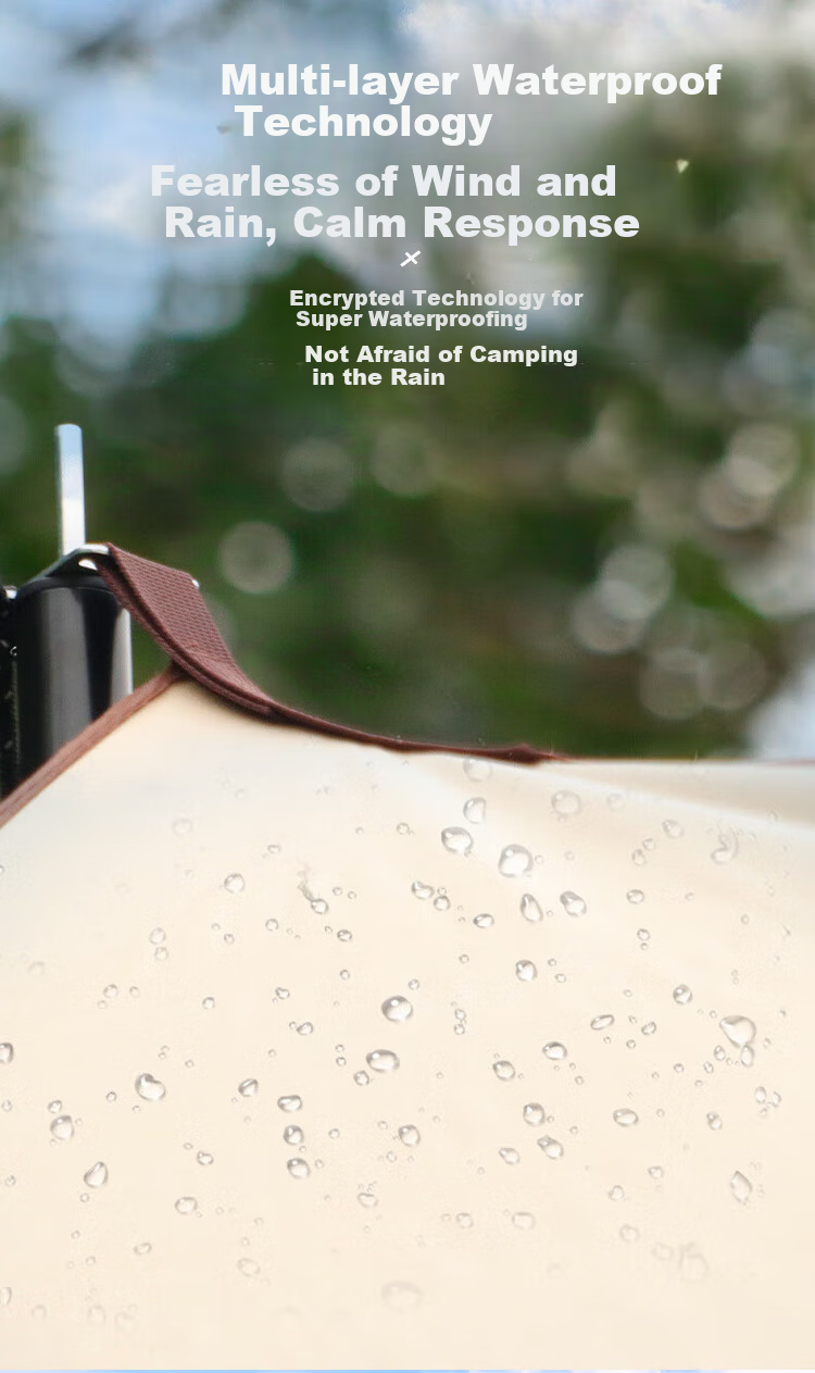 Beifute Outdoor Camping Silver-Coated Car Side Canopy Tent, Sunshade Shelter, Rainproof, Portable Picnic Equipment for 6-10 People 4
