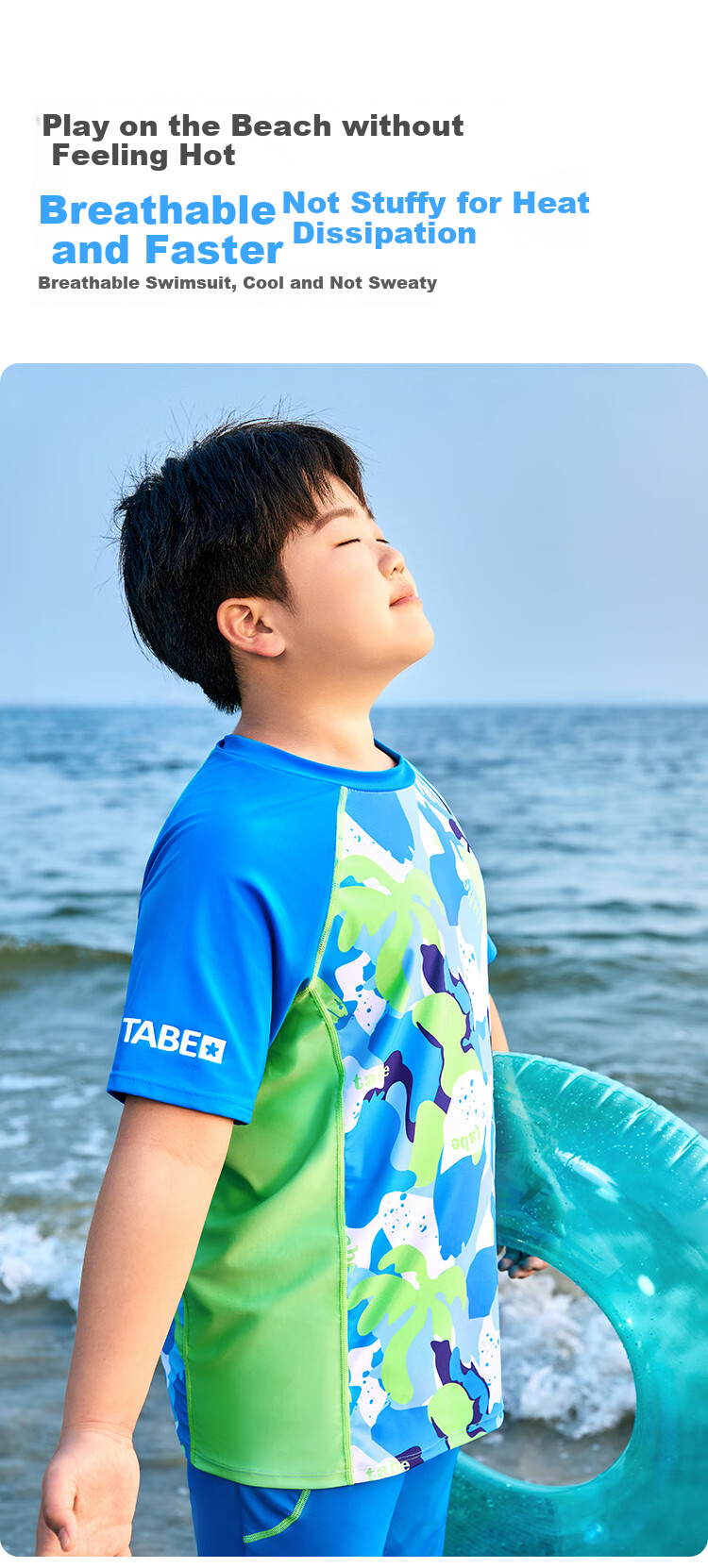 Xiaozhu Tuni Boys' Swimwear, Chlorine-Resistant Quick-Dry Children's Swimsuit, for Ages 6-12 Teenagers, Two-Piece Swimsuit for Older Childre 5
