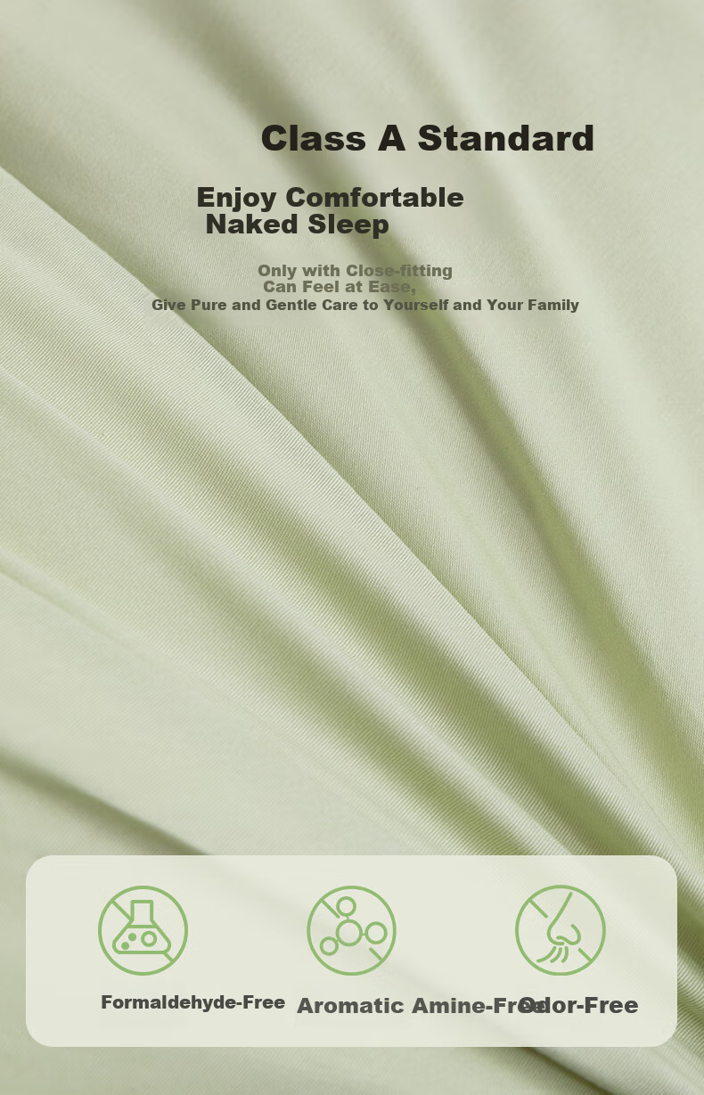 Hengyuanxiang Pure Cotton Fitted Sheet, Single Piece, Class A Antibacterial, 100% Cotton Mattress Cover Protector, Apple Green, 180*200cm 3