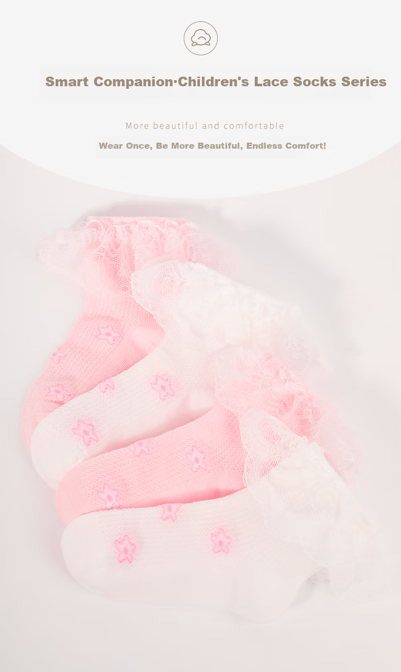Zhiyouban Children's Socks, Spring And Autumn, for Older Kids And Girls, Cotton Socks, Princess Style, Lace Trim, Short Socks for Students, Z7516 1