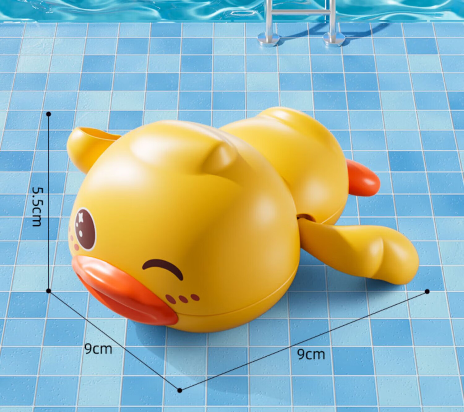 Congpai Bath Toy Baby Bath Toy 3 Years Old Water Play Yellow Duck Children's Swimming Wind-up Non-electric 21