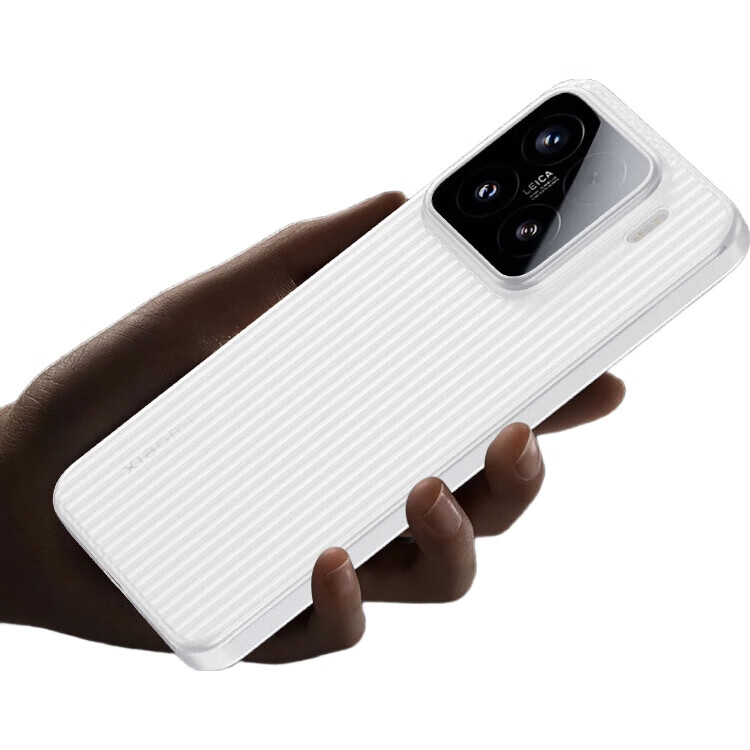ESCASE Ультратонкий чехол-радиатор с матовой поверхностью для Xiaomi Mi 15, защита камеры, противоударный силикон, простой унисекс дизайн, грязеотталкивающий, полупрозрачный белый