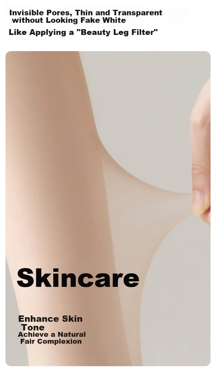 Dushiliren Silk Stockings for Women, Snag-Resistant, Summer Ultra-Thin Base Layer, Flesh-Colored Black Silk Mid-Length Socks, 3 Pairs in Skin Color 5