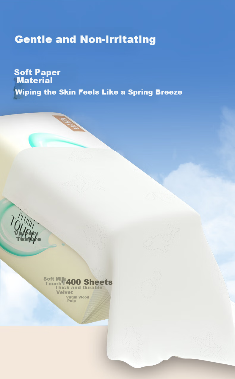Libang Hanging Tissue 1400 Sheets*6 Packs 5-Ply Hanging Paper Towel Little Lamb Beili Series Household Toilet Paper 6