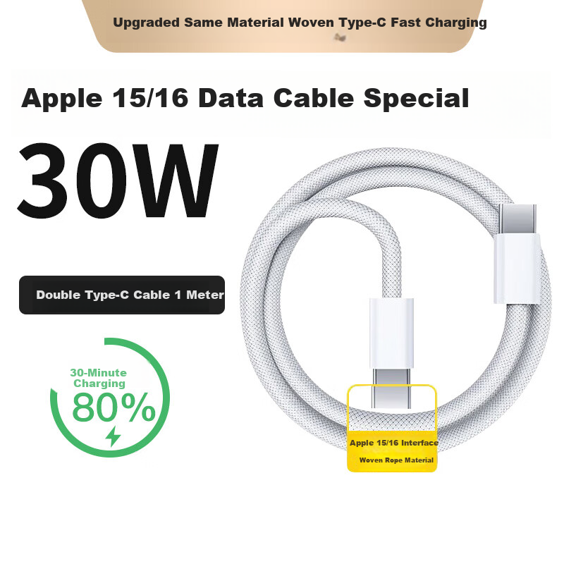 Baking Apple Charging Cable, IPhone 17 Pro Max 16/15 Data Cable, Fast Charging Compatible with Original Apple Phones 16/15 Pro Max, Tablets IPad Air Pro Watch
