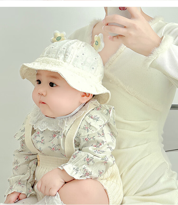 Benaxi Baby Hat Summer Spring Autumn Baby Sun Hat Sunscreen Hat Girls Fisherman Hat Infant Toddler Sun Hat for Girls Summer 7