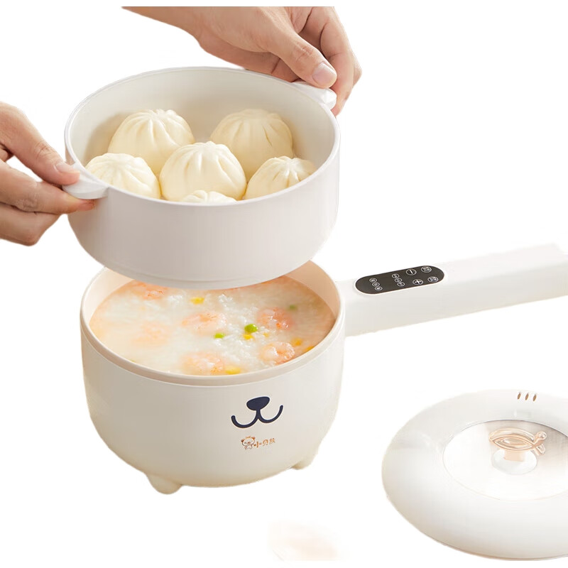Xiaobeixiong Baby Food Cooker, Multi-Functional Electric Cooking Pot for Steaming And Boiling, Suitable for Hot Pot, Noodles, Porridge, Small Pot for Frying Baby Food And Cooking, Food Processor