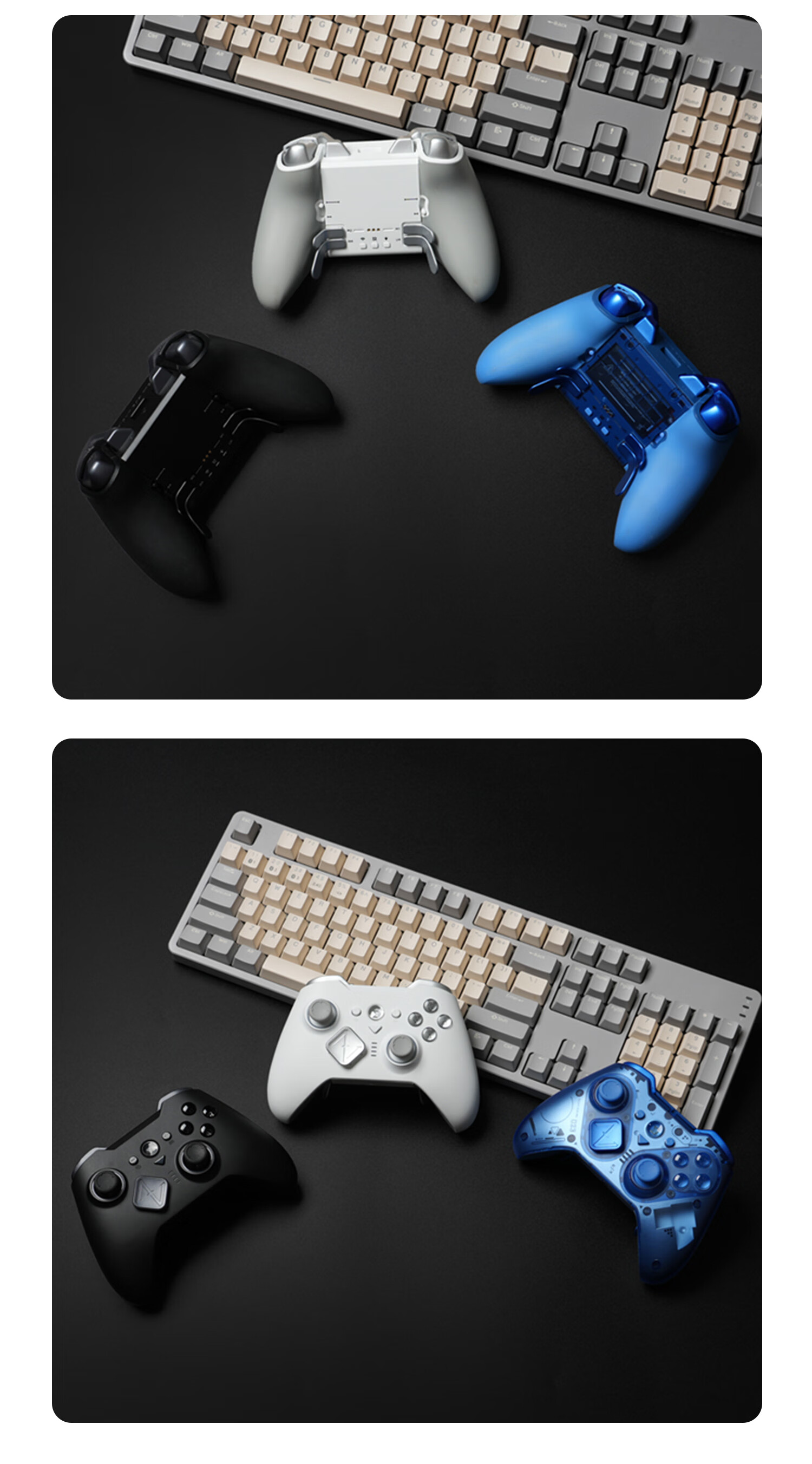 Zhidong O+ Premium Wireless Game Controller Compatible with Switch 2 Module, Multi-Mode Hall Mechanical Buttons, Switch/PC/NS TV Steam O+ Youth Edition [Blue Transparent] 2