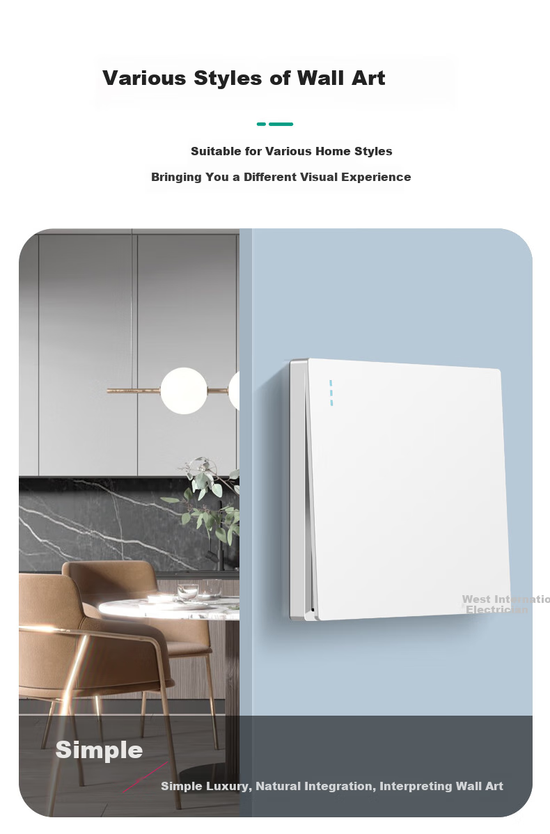 FDD Socket Panel, 86-Type Wall Power Switch, Concealed Recessed Five-Hole Socket, Frameless Large Panel, White, USB+Type-C Five-Hole [20W] White 3