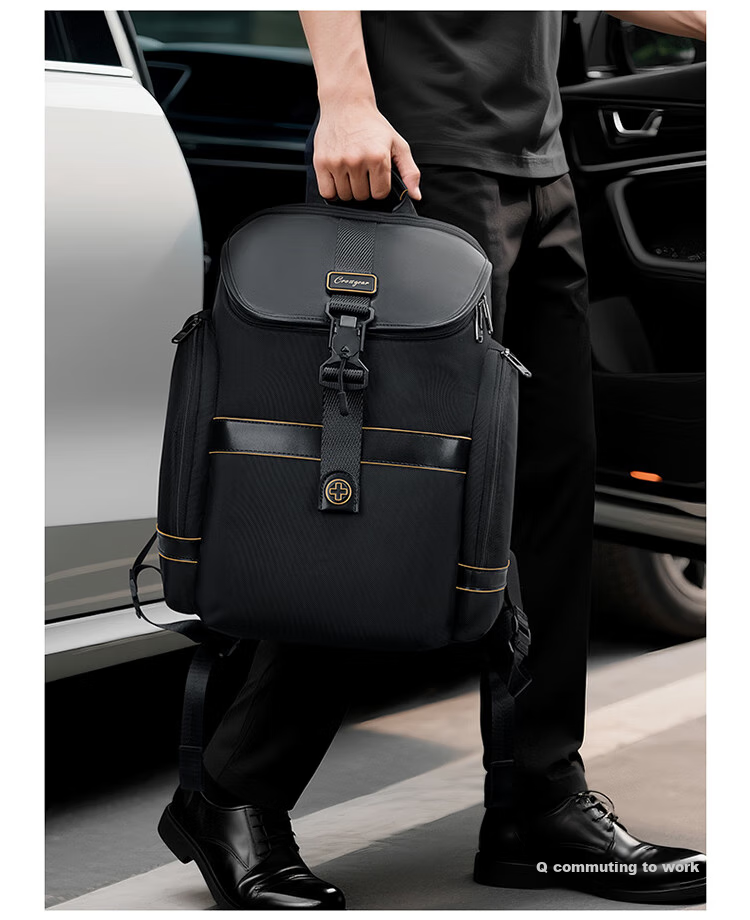 CROSSGEAR Cross Medal Weight Reduction Master Genuine Leather Business Backpack for Men, 16-Inch Laptop Bag, Large Capacity Travel Bag for Business Trips 16