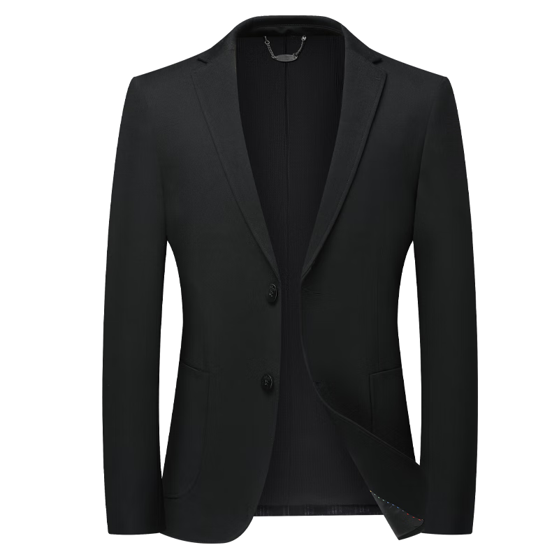 Shanshan Men's Knitted Blazer Spring Autumn New Business Casual Suit Jacket for Young and Middle-aged Interview Workwear