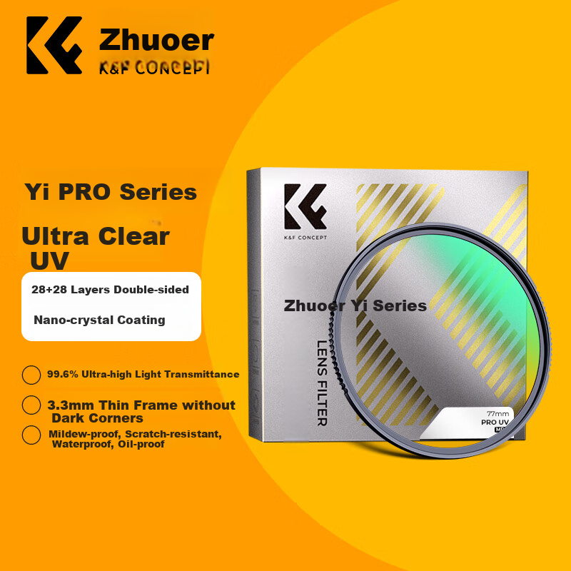 UV-фильтр Zhuoer Pro Series MRC, ультрачистое покрытие, 99.6% светопропускание, для зеркальных и беззеркальных камер Canon, Fuji, Sony