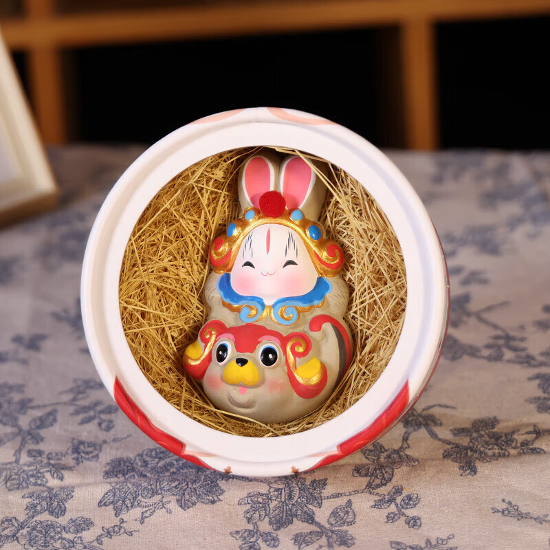 Jitu Workshop Beijing Good Luck Rabbit Er Ye Zodiac Desktop Ornament Office Decoration Souvenir Gift Specialty Handicraft