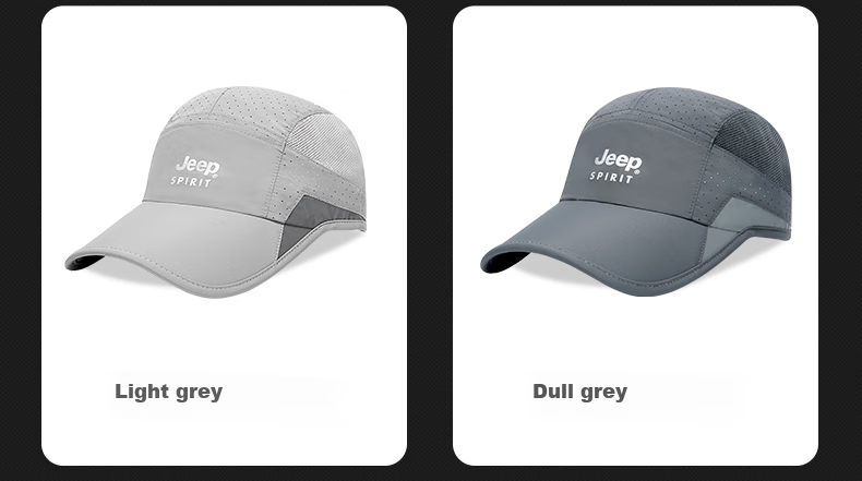 JEEP Baseball Cap for Men, Summer Mesh Quick-Dry Sun Protection Hat, Unisex Visor Cap, Sports Outdoor Sun Hat 5