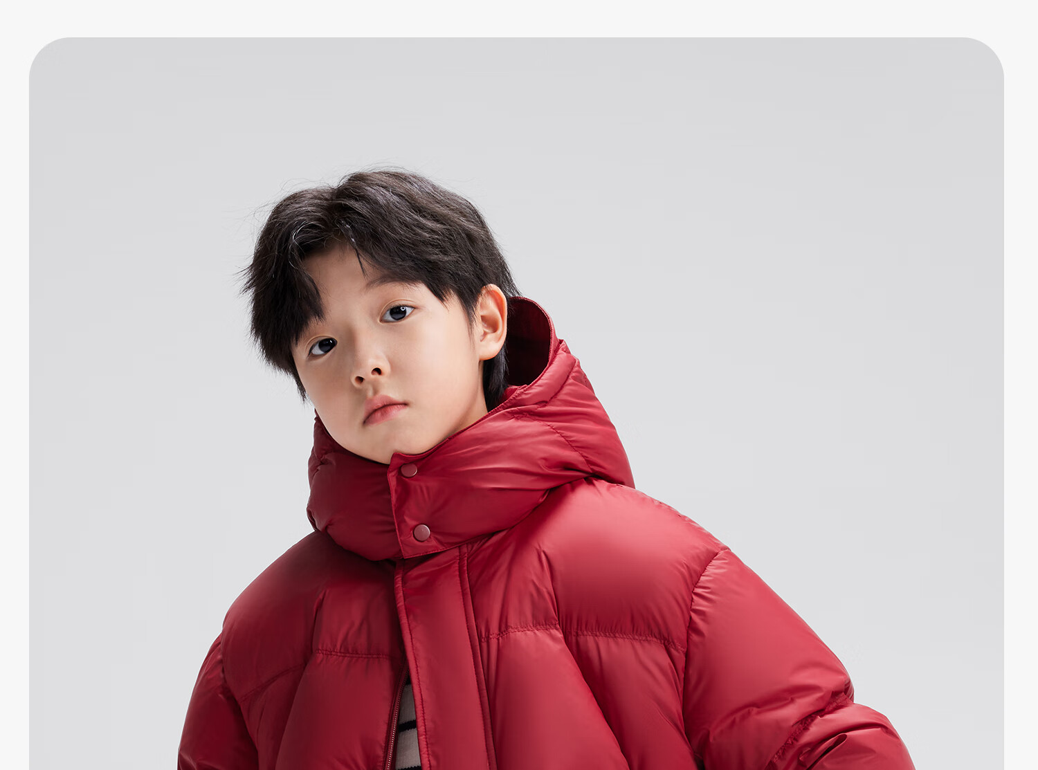 Zuo Xi Boys' Winter Down Jacket New Warm Children's Three-Proof Hooded Puffer Coat Red 140 New Year Outfit 35