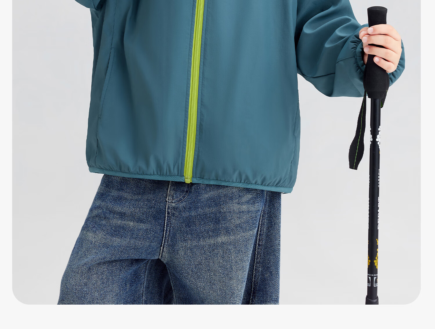 Zuoxi Boys' Fleece-Lined Jacket, 2026 New Children's Softshell Outerwear, Fleece Integrated Top, Gray, Size 160 24