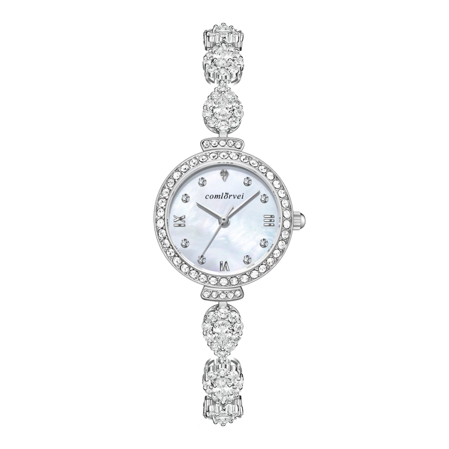 COMLORVEI Sparkling Fairy Style Diamond-Studded Women's Watch Exquisite Gift for Girlfriend National Brand Female Watch 691