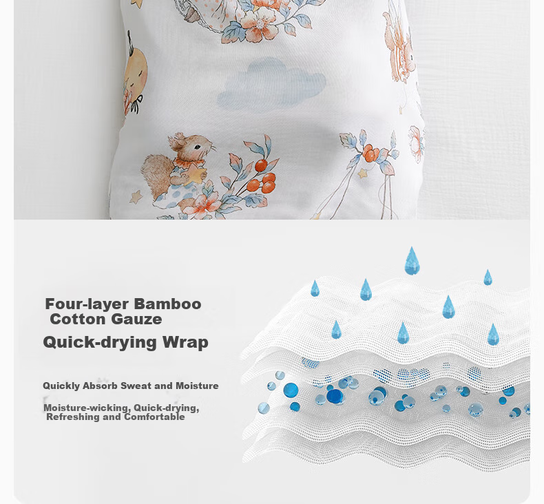BUBBLE TREE Baby Swaddle Blanket, Thin Summer Style for Newborns, Gauze Swaddling Cloth, Maternity Ward Wrap, Spring And Summer Use 6
