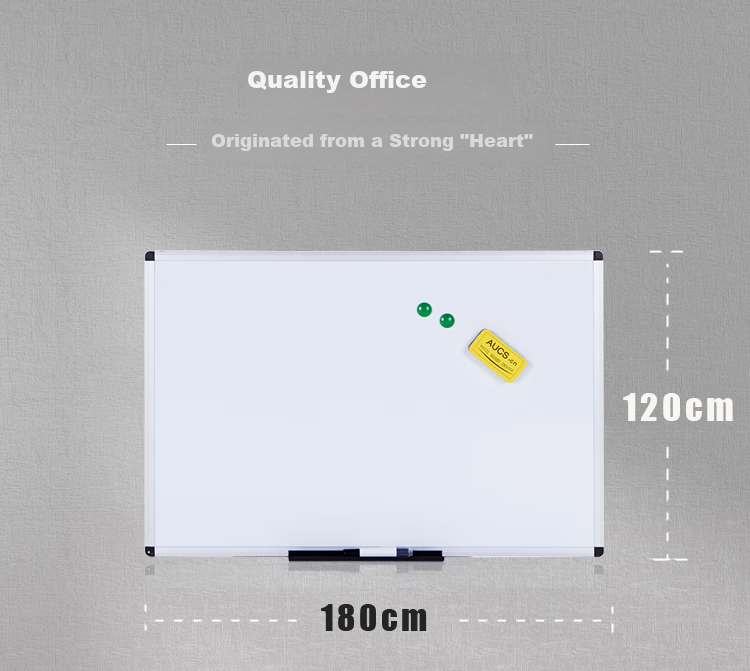 AUCS Whiteboard Wall-Mounted Writing Board, 180*120cm, Magnetic Blackboard for Conference Rooms, Teaching Offices, Meeting Rooms, Training Classes, Erasable Large Whiteboard, Display Board 3