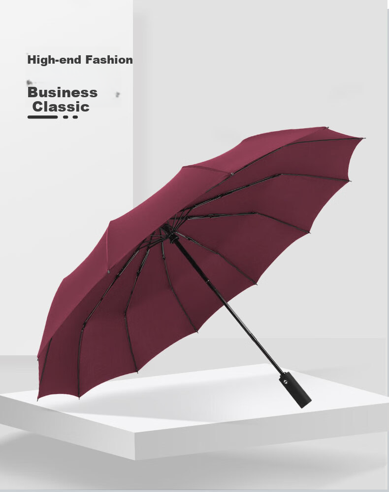 Meebordi Umbrella, Fully Automatic, Large Size, Storm-Proof, Tri-Fold, for Students' School Use, Windproof, Reinforced, Heavy Rai 3