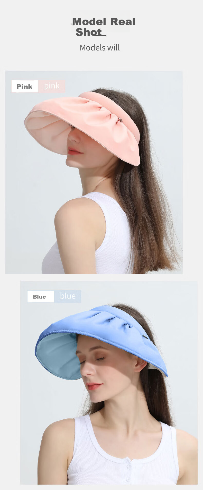 DUSENNA Summer Sun Protection Hat for Women, Visor Sun Hat, UV Protection Shell Hat, Milk Tea Apricot Color 11