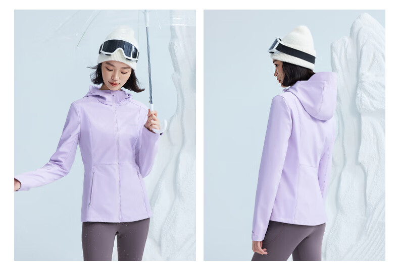 MOLY VIVI Slim-Fit Soft Shell Jacket for Women, Waist-Cinching Coat, Spring And Summer New Style Outdoor Windproof Waterproof Sports Hiking Wear, Magic Vivvi 18