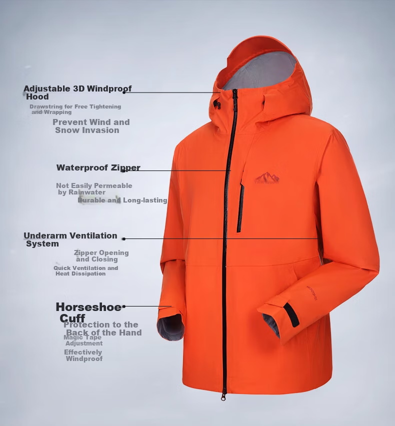 CAMEL Himalaya Series | Outdoor Hard Shell Ski Suit for Men And Women, Windproof, Waterproof, Cold-Resistant Ski Wear, Size L 4