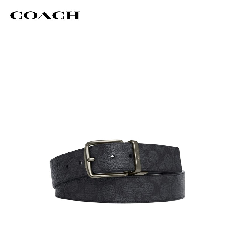 COACH Men's HARNESS Casual Belt Charcoal Black CY982 - Brand Direct Supply Gift