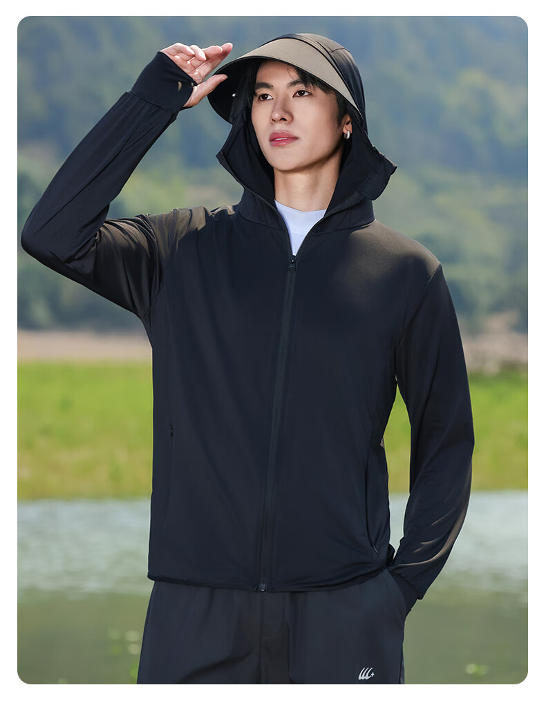 Combo Men's Ice Silk Summer UV Protection Ultra-Thin Breathable Cycling Outdoor Sun Protection Jacket Women's Fishing Coat 32