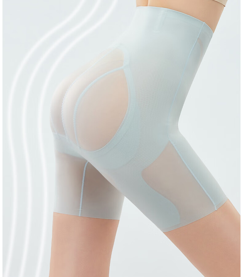 GRACEWELL High-Waist Shaping Waist Slimming Hip-Lifting Panties Summer Ultra-Thin Ice Silk Postpartum Body Shaping Underwear Black 3XL 8