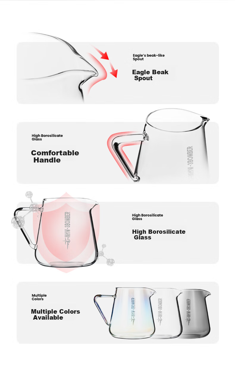 MHW-3BOMBER Pour-Over Coffee Maker, Drip Coffee Brewing Device, 500ml Glass Sharing Pot 2