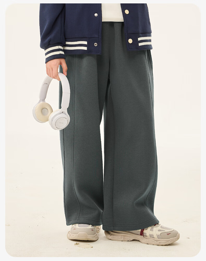 Baleno Children's Pants, Spring And Autumn Wide-Leg Trousers, 2026 New Style, Casual Straight-Leg Pants for Older Girls And Boys, Spring Sportswear Long Pants 2