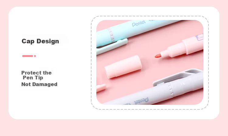 Pentel Dual-Tip Light Fluorescent Pen, Macaron Color Series Water-Based Marker, Student Highlighting Pen SLW11P, Violet 5