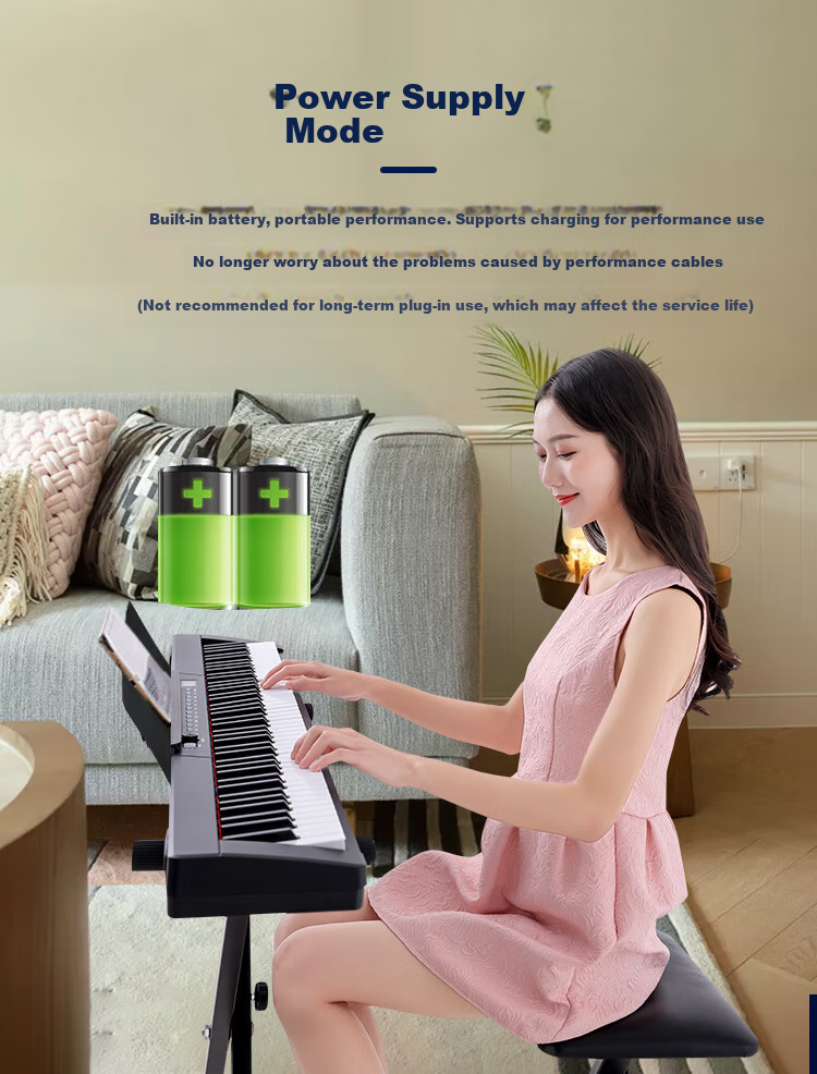MOSEN MS-100M Digital Piano, Youth Series, 88 Weighted Keys, Electronic Digital Piano, Wood Grain Color 17