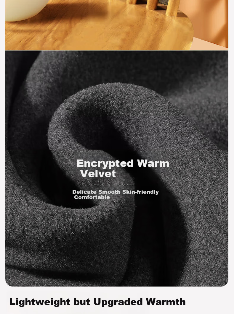 SEPTWOLVES [Temperature Rise 9.7°C] Men's Thermal Underwear, Autumn And Winter Fleece-Lined, Infrared Heating, Medium-Thick Long Johns, Inner Wear Cotton Pants 3
