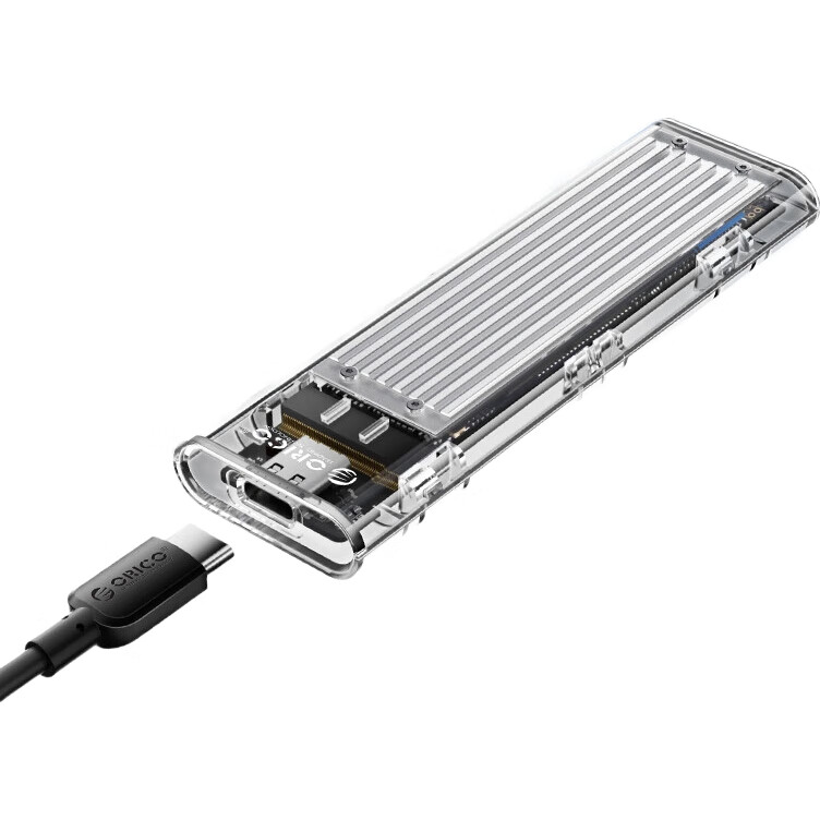 Внешний корпус ORICO TCM2-C3-SV-BP для M.2 NVMe SSD, 10 Гбит/с, USB Type-C, алюминиевый сплав, серебристый