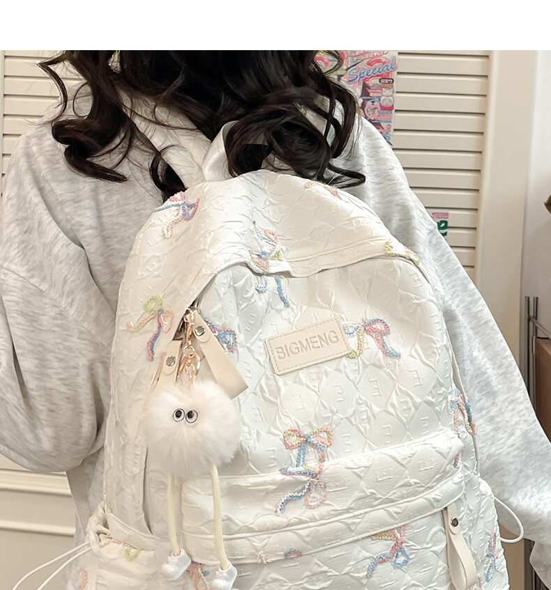 JINSHIWQ High-Value School Backpack for Girls, Junior High, High School, and College Students, New Stylish Japanese-Style Versatile Travel Shoulder Bag 6