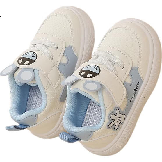 ThomBaker Baby Toddler Walking Shoes Unisex Functional Soft Sole Light Blue 17 Autumn New Casual Sneakers