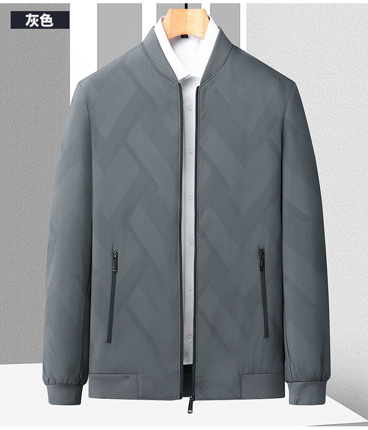 ROMON Men's Spring and Autumn Business Executive Jacket Black L 9
