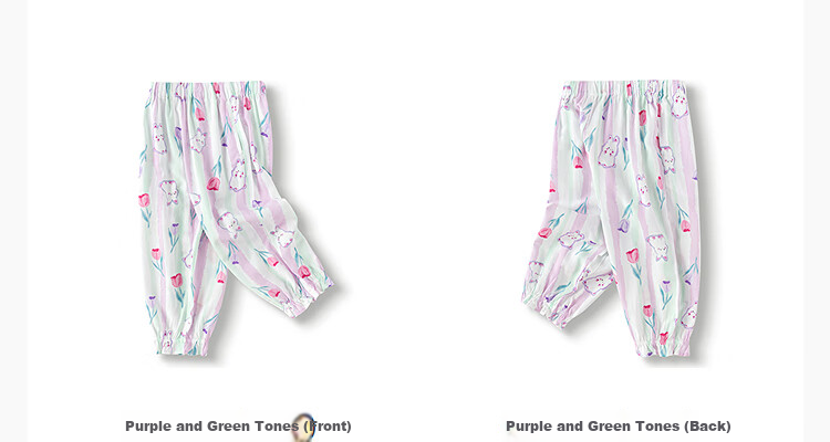 BALABALA Children's Pants, Boys And Girls Summer Thin Mosquito-Proof Trousers, Toddler Pajama Pants, Tencel Cotton Blend, Suitable for Outdoor Wear, Long Pants 28