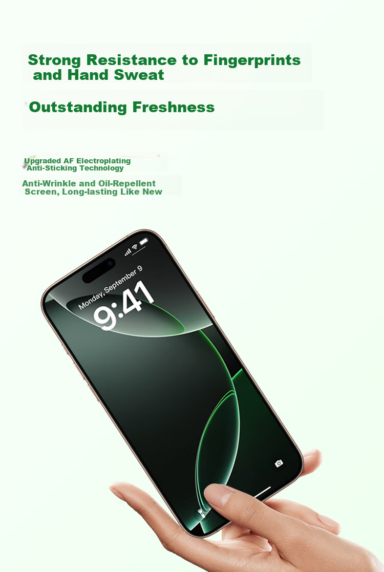 BOSQING [AR Anti-Glare Comfortable Eye] Tempered Glass Screen Protector for IPhone 14 Pro, Full Coverage Anti-Reflective Film, Anti-Glare, Shatterproof, Anti-Fingerprint Protective Film 9