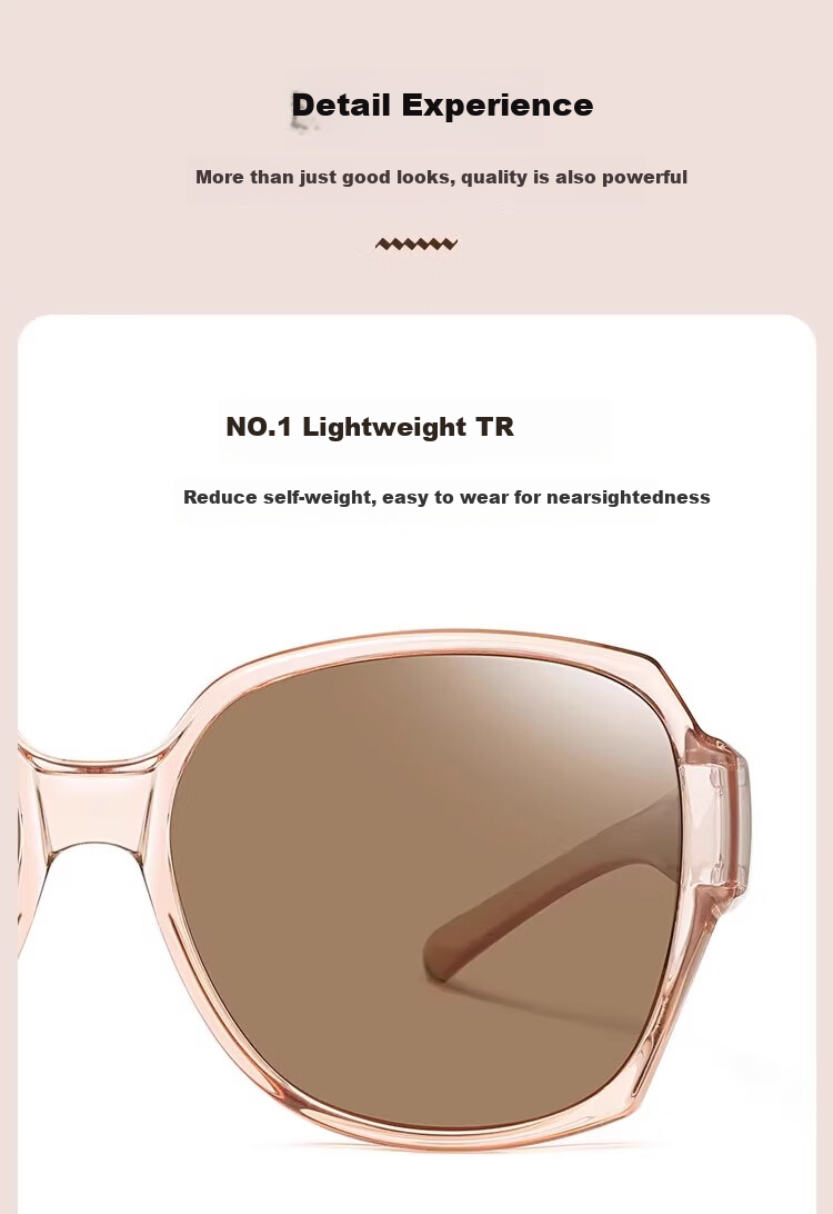 Kaponi Sunglasses Clip-On for Women, Polarized UV Protection, Anti-Glare, Large Frame, Slimming Effect, Clip-On Driving Glasses 15
