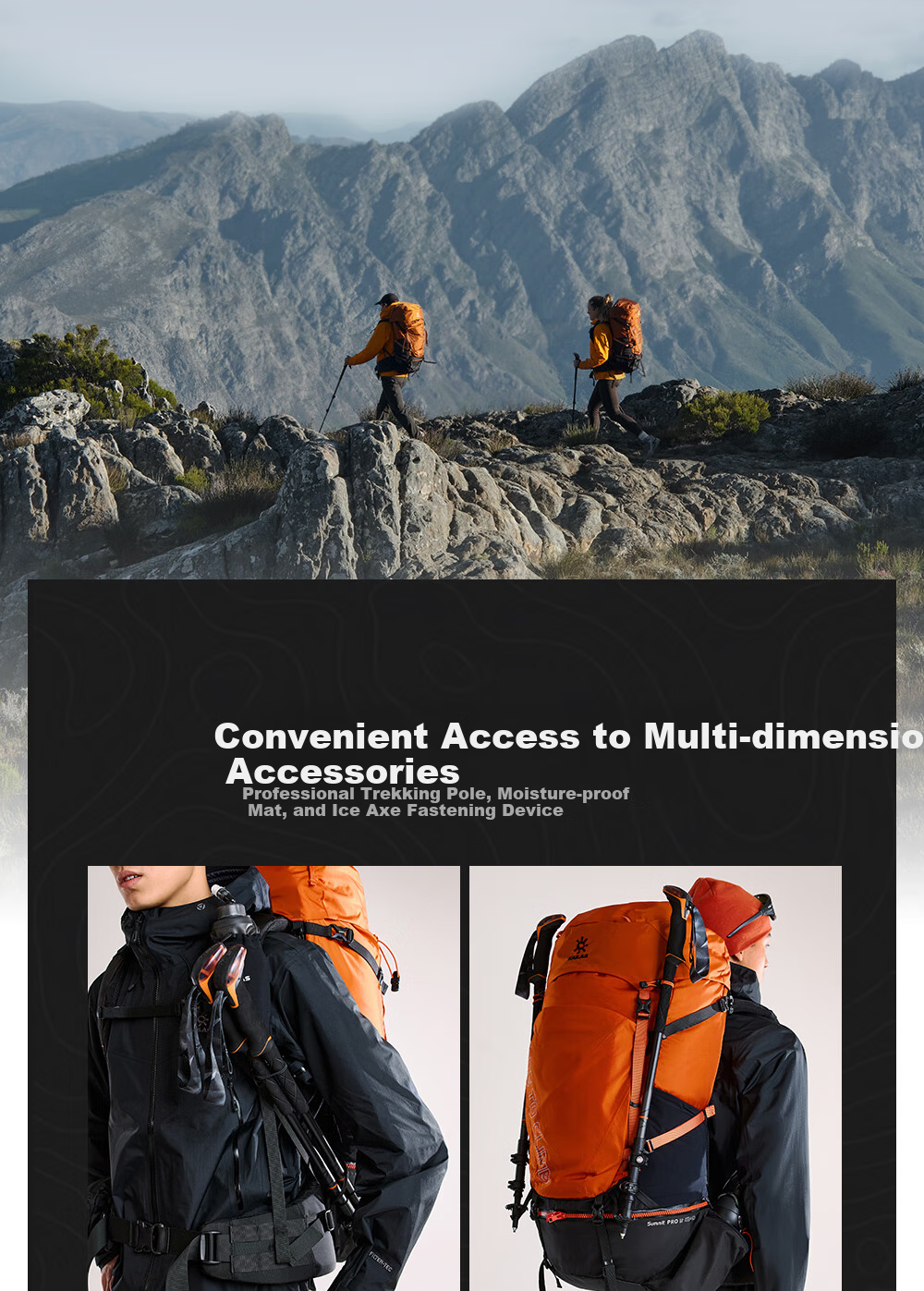 KAILAS Summit III 65+10L Backpack, Heavy-Duty Hiking And Mountaineering Bag, Professional Outdoor Travel Rucksack for Men And Wome 12