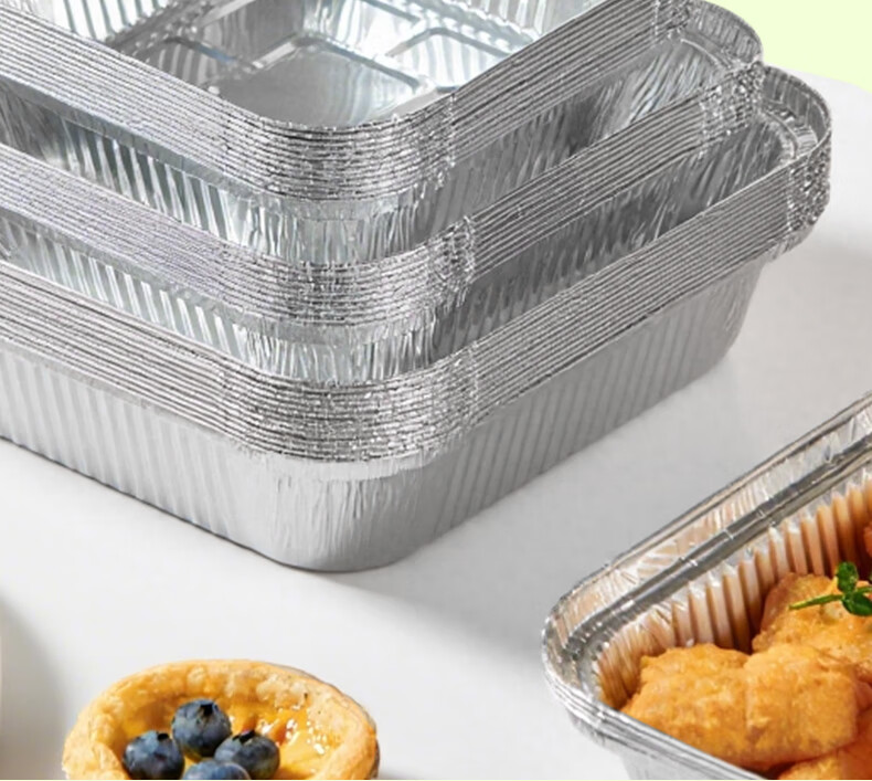 Jieribang Air Fryer 7-Inch Aluminum Foil Pans, 30-Pack Square Foil Containers for BBQ and Oven Use 10