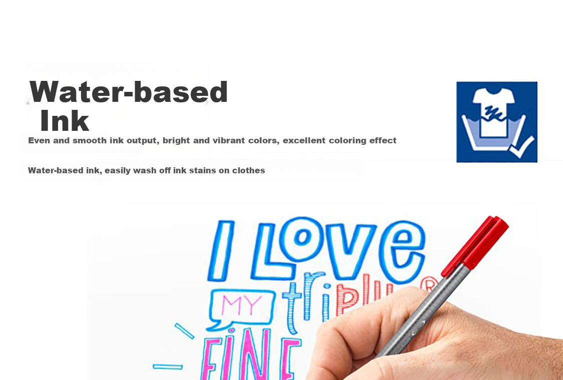 STAEDTLER Needle-Tip Pen, 0.3mm Fiber Tip, Water-Based Ink, Washable, Direct Liquid Signing Pen, Art Drawing Outlining Quick-Drying Pen, Red, 10 Pieces, 334-2 12