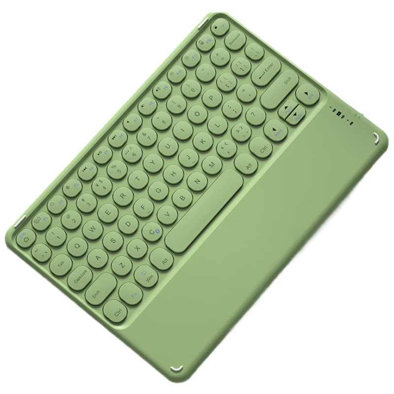 B.O.W Hangshi HB251 Wireless Bluetooth Keyboard, Ultra-Thin Silent, Suitable for Office Use, Compatible with Apple, Xiaomi, Huawei Phones, IPad Tablets, Laptops, Rechargeable Keyboard, Vintage Gree