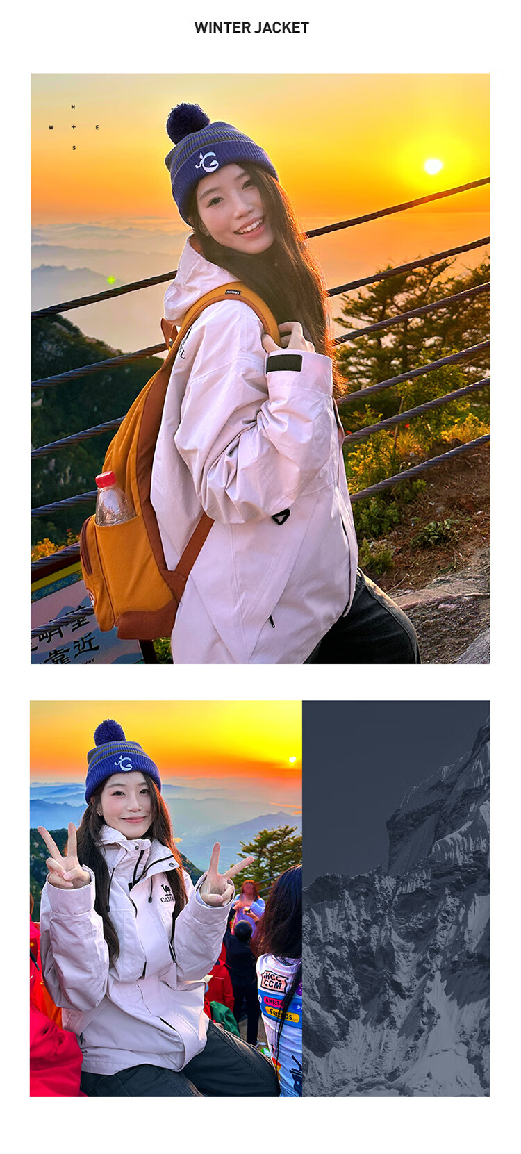 CAMEL [Yudawzhe] Outdoor Three-In Jacket, Unisex Style, Windproof And Waterproof Mountaineering Coat 3