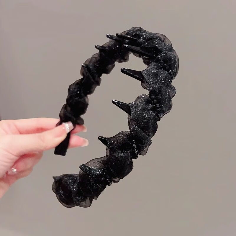 Dongyi Premium Selected Hairband for Women High-End Outdoor Hair Accessory Light Luxury 2025 New Student Hairband Face Washing Hair Clip Pearl Gray 4
