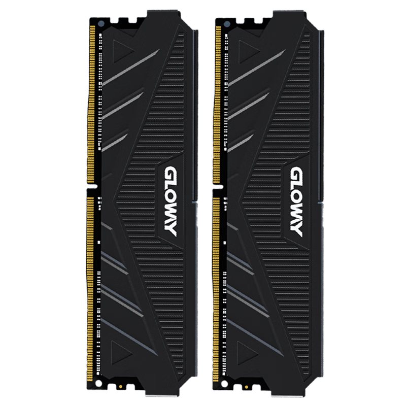 Gloway 32GB (16GBx2) DDR4 3200 Desktop RAM Tianze Heat Sink Selected Chips CL18 Starry Black AI Computer Accessories Upgrade
