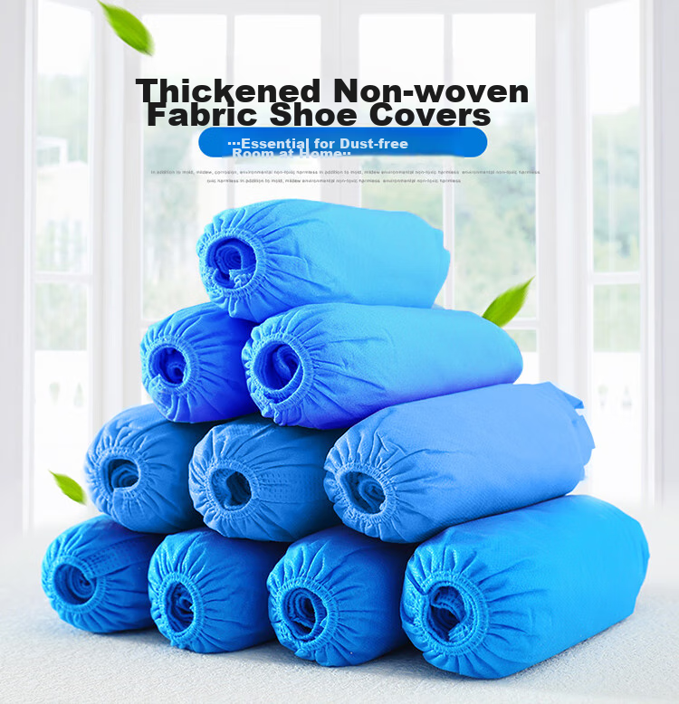 JOYTOUR Disposable Shoe Covers [100 Pieces], Thickened Non-Woven Fabric, Dustproof, Breathable, Indoor Foot Covers, Non-Slip, for Home Use And Guest Receptio 1